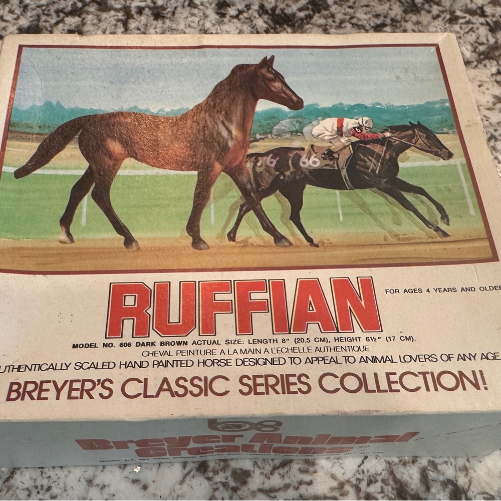 SOLD!  Vintage Ruffian Breyer Horse- 1977  in good condition with original box!